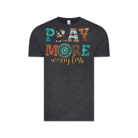 Vintage Black pray more worry less Vintage Tee - Artiststas
