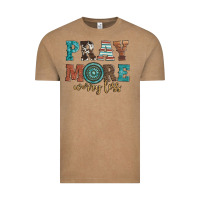 Vintage Coffee pray more worry less Vintage Tee - Artiststas