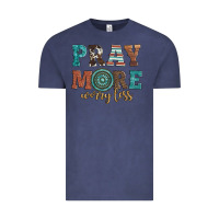Vintage Denim pray more worry less Vintage Tee - Artiststas