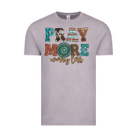 Vintage Zinc pray more worry less Vintage Tee - Artiststas
