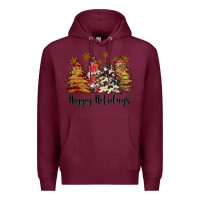 Burgundy happy holidays Premium Hoodie - JahusDesignShop