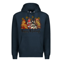 Navy happy holidays Premium Hoodie - JahusDesignShop