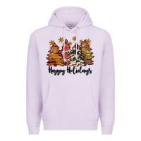 Lilac happy holidays Premium Hoodie - JahusDesignShop