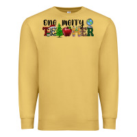 Antique Gold one merry teacher Premium Sweatshirt - RanaPortraitStore