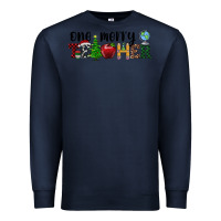 Navy one merry teacher Premium Sweatshirt - RanaPortraitStore