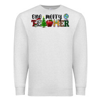 Oatmeal Heather one merry teacher Premium Sweatshirt - RanaPortraitStore
