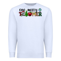 White one merry teacher Premium Sweatshirt - RanaPortraitStore