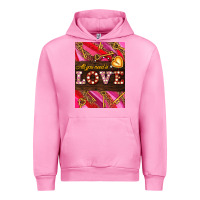 Fuchsia Pink all you need is love Urban Hoodie - AdoDesignShop