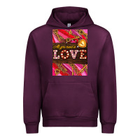 Mauve Wine all you need is love Urban Hoodie - AdoDesignShop