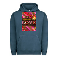 Pigment Midnight Navy all you need is love Urban Hoodie - AdoDesignShop