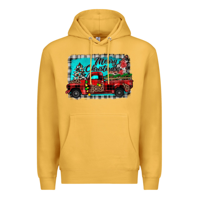 Truck Merry Christmas Premium Hoodie by JahusDesignShop | Teevron