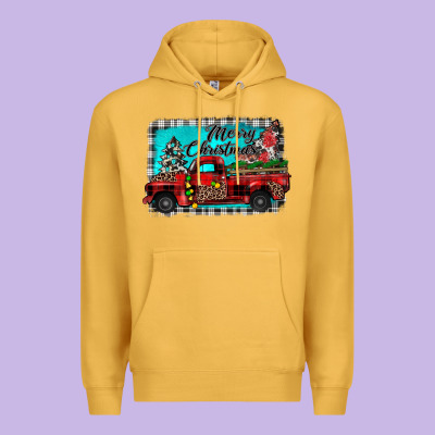Truck Merry Christmas Premium Hoodie Designed By Jahusdesignshop