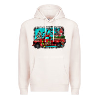 Pale Pink truck merry christmas Premium Hoodie - JahusDesignShop