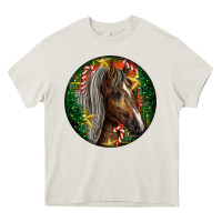 Cream Tennessee Horse Christmas Heavy Core Tee - LillyAllenDesigns