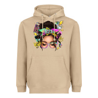 Mushroom 90s messy bun Heavyweight Hoodie - texasbilliewilder