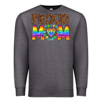 Charcoal Heather proud mom lgbtq Premium Sweatshirt - texasbilliewilder