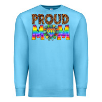 Ocean Blue proud mom lgbtq Premium Sweatshirt - texasbilliewilder