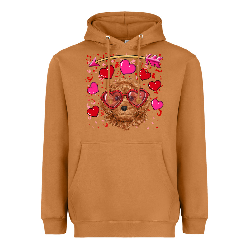 Valentine's Day Toy Poodle Heavyweight Hoodie by RanaPortraitStore | Teevron