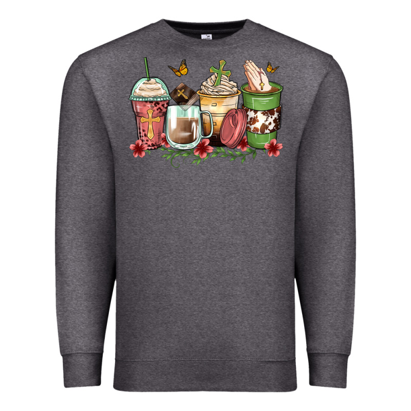 Faith Coffee Cups Premium Sweatshirt by Zillion Design Studio | Teevron