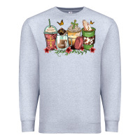 Heather Grey faith coffee cups Premium Sweatshirt - Zillion Design Studio