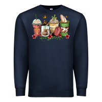 Navy faith coffee cups Premium Sweatshirt - Zillion Design Studio