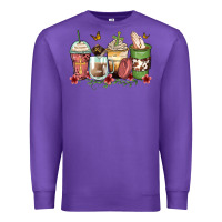 Purple faith coffee cups Premium Sweatshirt - Zillion Design Studio
