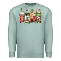 Seafoam faith coffee cups Premium Sweatshirt - Zillion Design Studio