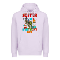 Lilac sister of the birthday boy t rex Premium Hoodie - Artiststas