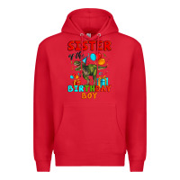 Sister Of The Birthday Boy T Rex Premium Hoodie | Teevron