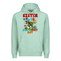 Seafoam sister of the birthday boy t rex Premium Hoodie - Artiststas
