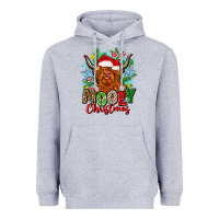 Heather Grey mooey christmas Heavyweight Hoodie - Zillion Design Studio