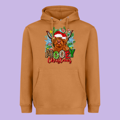 Mooey Christmas Heavyweight Hoodie Designed By Zillion Design Studio