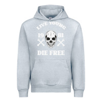 Heather Grey Live Young Die Free Urban Hoodie - Bettercallsaul