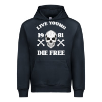 Navy Live Young Die Free Urban Hoodie - Bettercallsaul