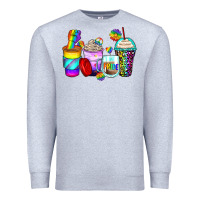 Heather Grey pride coffee cups Premium Sweatshirt - Zillion Design Studio
