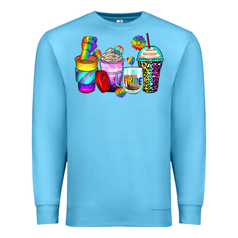 Pride Coffee Cups Premium Sweatshirt by Zillion Design Studio | Teevron