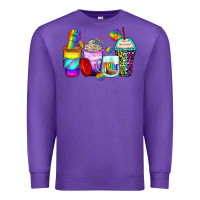 Purple pride coffee cups Premium Sweatshirt - Zillion Design Studio