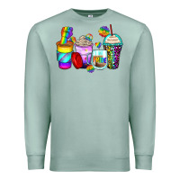 Seafoam pride coffee cups Premium Sweatshirt - Zillion Design Studio