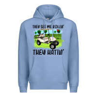 Colony Blue they see me rollin' they hattin' Premium Hoodie - Artiststas