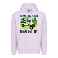 Lilac they see me rollin' they hattin' Premium Hoodie - Artiststas