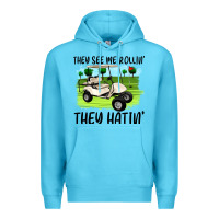 Ocean Blue they see me rollin' they hattin' Premium Hoodie - Artiststas
