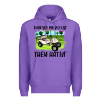 Purple they see me rollin' they hattin' Premium Hoodie - Artiststas