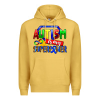 Antique Gold autism is my superpower Premium Hoodie - AdoDesignShop