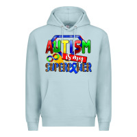 Blue Mist autism is my superpower Premium Hoodie - AdoDesignShop