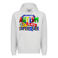 Dove Grey autism is my superpower Premium Hoodie - AdoDesignShop