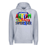 Heather Grey autism is my superpower Premium Hoodie - AdoDesignShop