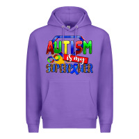 Purple autism is my superpower Premium Hoodie - AdoDesignShop