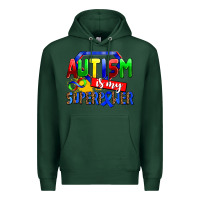 Sports Green autism is my superpower Premium Hoodie - AdoDesignShop