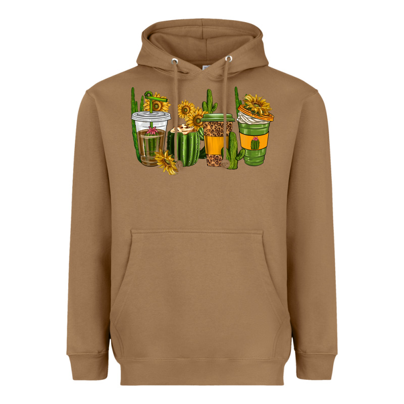 Cactus Coffee Cups Heavyweight Hoodie by texasbilliewilder | Teevron