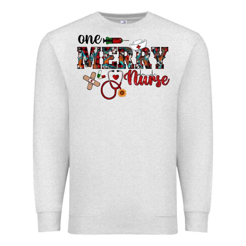 One Merry Nurse Western Premium Sweatshirt by RanaPortraitStore | Teevron